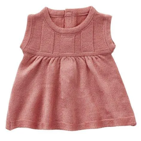 Doll dress with short sleeves - knitted (30-35 cm) rose - by ASTRUP