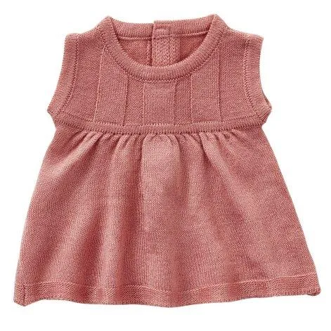 Doll dress with short sleeves - knitted (40-45 cm) rose - by ASTRUP