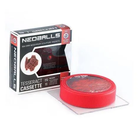 Boules magnétiques rouges - Tesseract Cassette - Neoballs