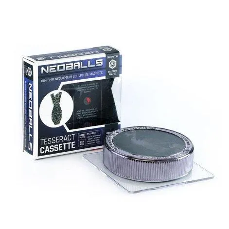 Billes magnétiques Gunmetal - Tesseract Cassette - Neoballs