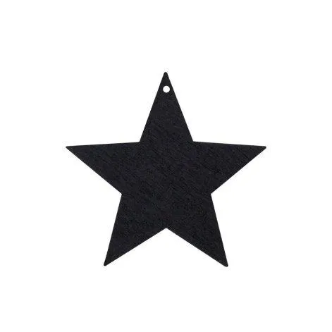 Pendentif en bois étoile noir 8er - Eulenschnitt 