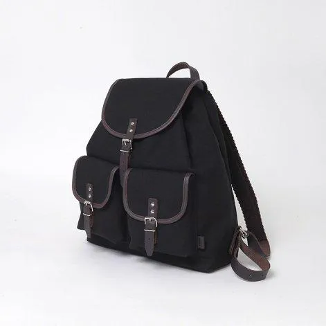 Backpack Georgia Leather Brown Black - Essl & Rieger 