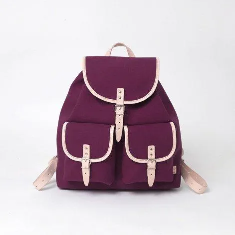 Backpack Georgia leather nature ruby - Essl & Rieger 
