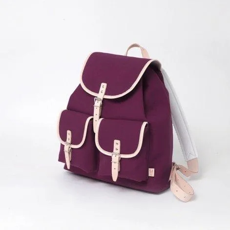 Backpack Georgia leather nature ruby - Essl & Rieger 