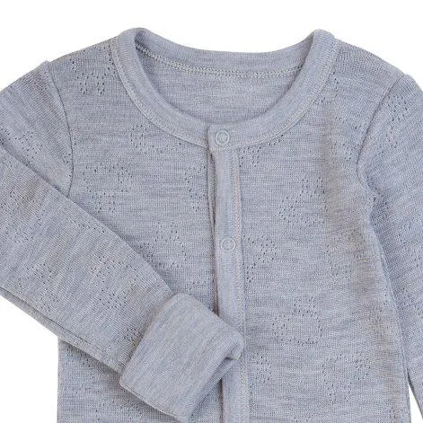 Baby All-in-One Suit MOULINS Platinum Grey - Woolami