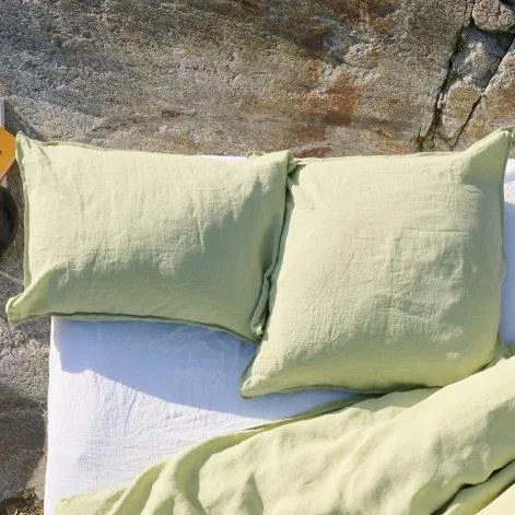 Linus pillowcase 65x100 uni, moss green - lavie