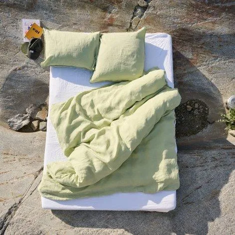 Linus pillowcase 65x100 uni, moss green - lavie