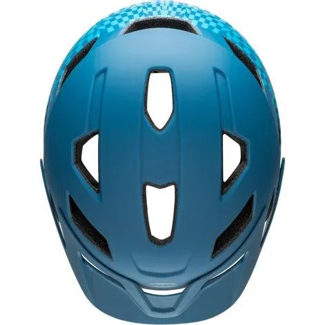 Kids helmet Sidetrack Youth MIPS matte blue wavy checks - Bell