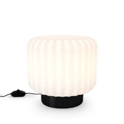Dentelles Wide XL Lampe mit Kabel und Dimmer - schwarzer Fuss - Atelier Pierre