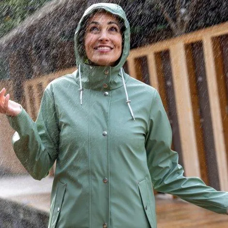 Ladies rain jacket Vera hedge green - rukka
