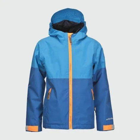 Children's rain jacket Puck blue aster - rukka