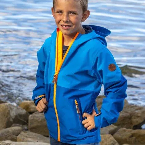 Children's rain jacket Puck blue aster - rukka
