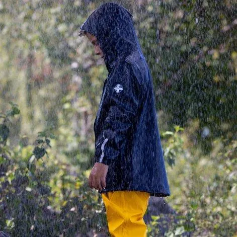 Veste de pluie pour enfants Jem navy - rukka