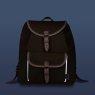 Kids backpack Gorgie Olive, leather natural