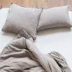 Linus uni, pillow case 65x100 cm taupe - lavie