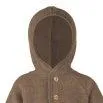 Hooded Jacket Merino Wool Walnut Melange - Engel Natur