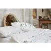 LUTRY duvet cover 160x210cm snow, pine green - Journey Living