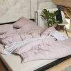 Linus chambray, mauve duvet cover 200x210 cm - lavie