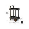 Umbra Beard Trolley Bellwood 80 x 53 cm, brun foncé/noir - Umbra