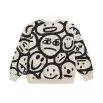 Sweatshirt Silly Faces Off White - Little Man Happy