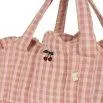 Doll carrier bags Powder Pink Check - Konges Sløjd