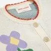 Baby cardigan Pansy Flower Offwhite - Bobo Choses