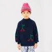 Knitted sweater Bobo Cherry all over Navy Blue - Bobo Choses