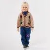 Cardigan Diamonds Intarsia Light Brown - Bobo Choses