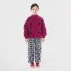 Strickjacke Bobo Cherry intarsia Fuchsia - Bobo Choses