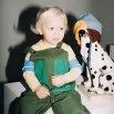 Baby dungarees Color Blocked Moss Green - tinycottons