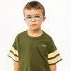 T-shirt Stripes Khaki - tinycottons