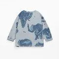 T-shirt bébé manches longues imprimé flamé éléphant