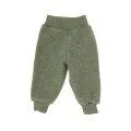 Pants merino wool sage green melange