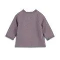 Veste en laine foulée à nouer mauve