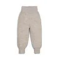 Baby fine knit pants with high waistband nature