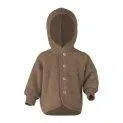 Hooded Jacket Merino Wool Walnut Melange