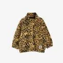 Fleece jacket leopard beige