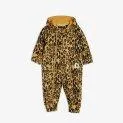 Baby jumpsuit basic leopard beige