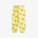 Bow Aop Yellow sweatpants