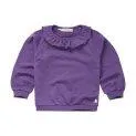 Sweatshirt Ruffle Collar Purple 