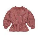 Sweat-shirt Peplum Cherry Flower Mauve