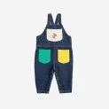 Baby dungarees Hungry Squirrel Navy Blue