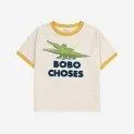 T-shirt Talking Crocodile White