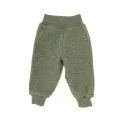 Pants merino wool sage green melange