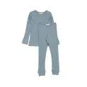 Pyjama Modal Pointelle Rib Blue Dove