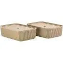 Storage box Pulp L 2 pieces, beige