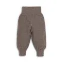 Fine knit pants with high cuffs nut