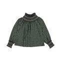 Gingham Dark Leaf Check blouse