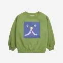 Sweat-shirt Funny Face Olive