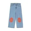 Jeans Printed Medium Wash Denim